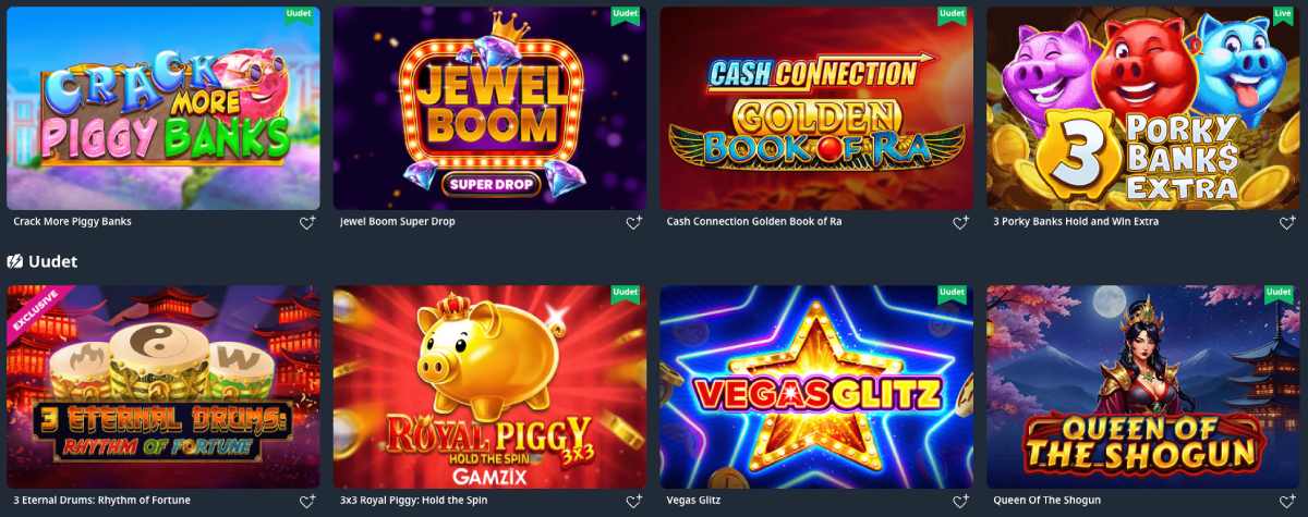 Buran Casinon pelimaailma
